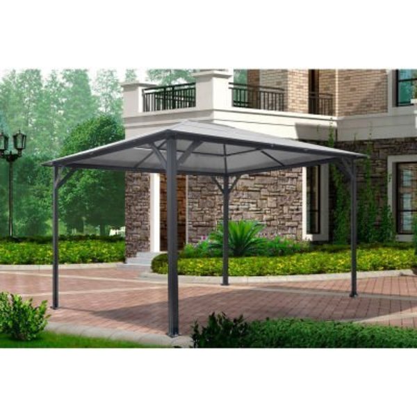 Almo Fulfillment Services Llc Hanover Gazebo, 117"L x 156"W x 99"H, Dark Gray HANGAZ13X10-GRY